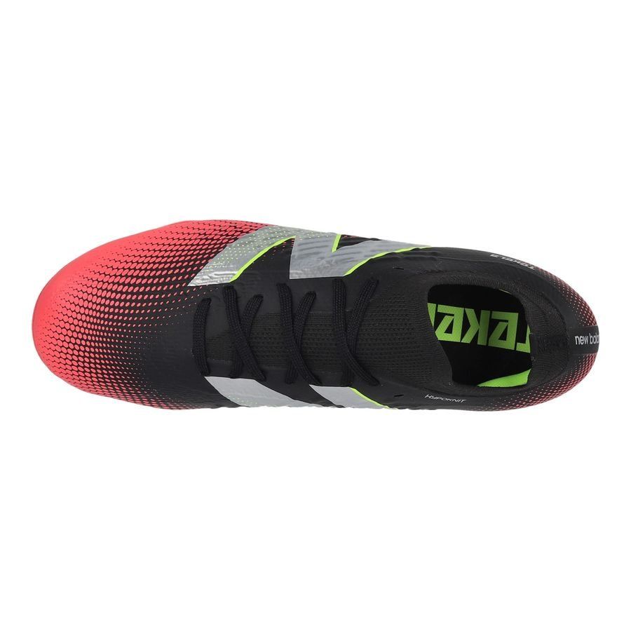 New Balance Tekela V4 Magia Low FG Flash Point - Noir/Rouge/Argenté