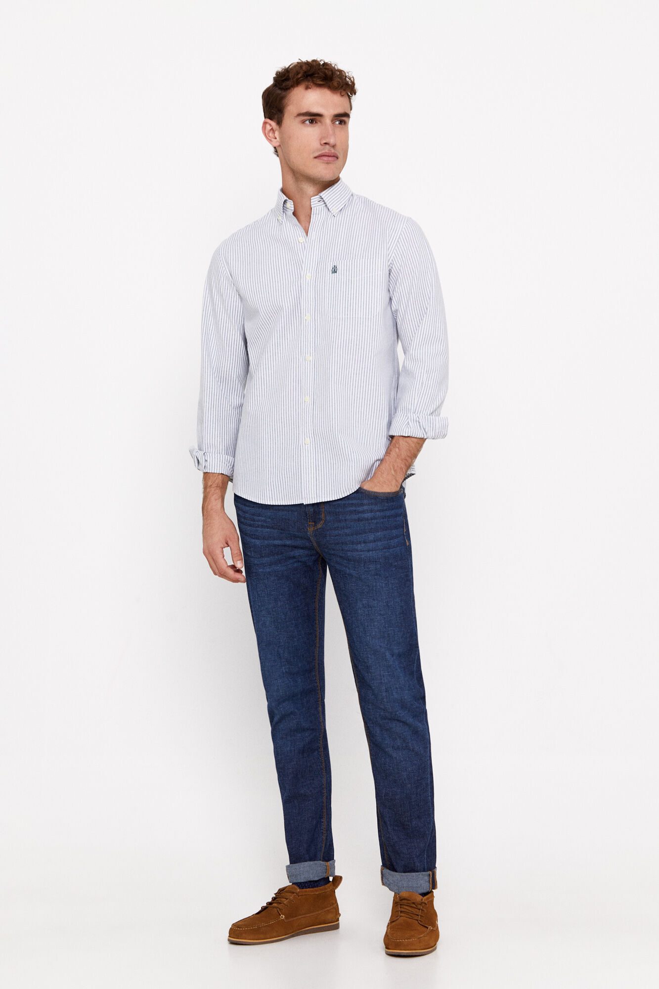 camisa oxford listrada