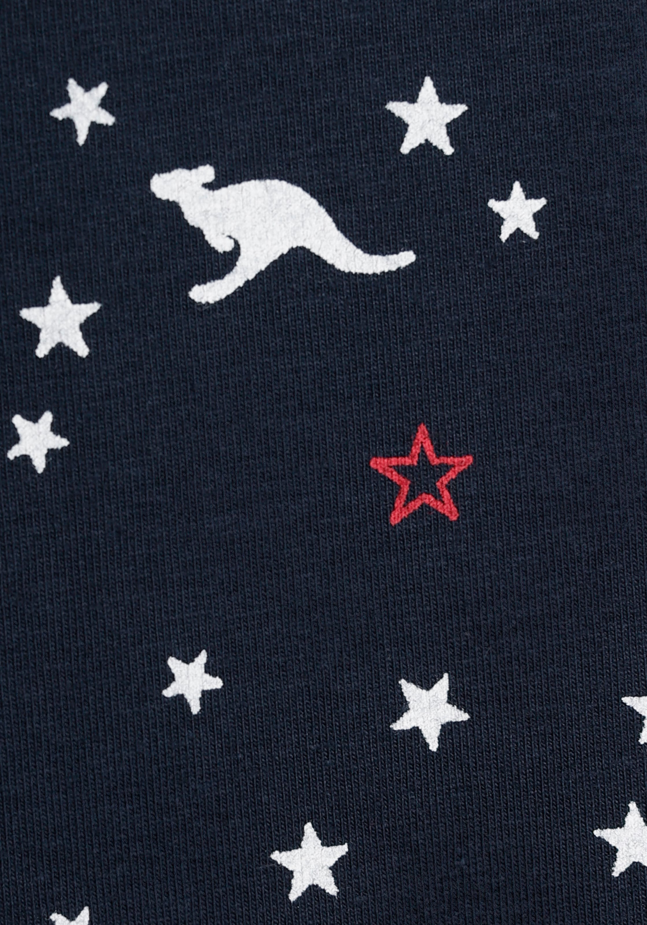 KangaROOS T-Shirt »Allover-Muster« Kurzarm,  bequeme Passform,  aus Jerseystoff,  elastisches Material