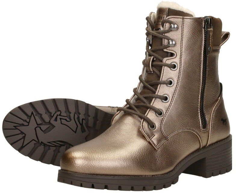 Mustang Veterschoenen Hoog goudkleur