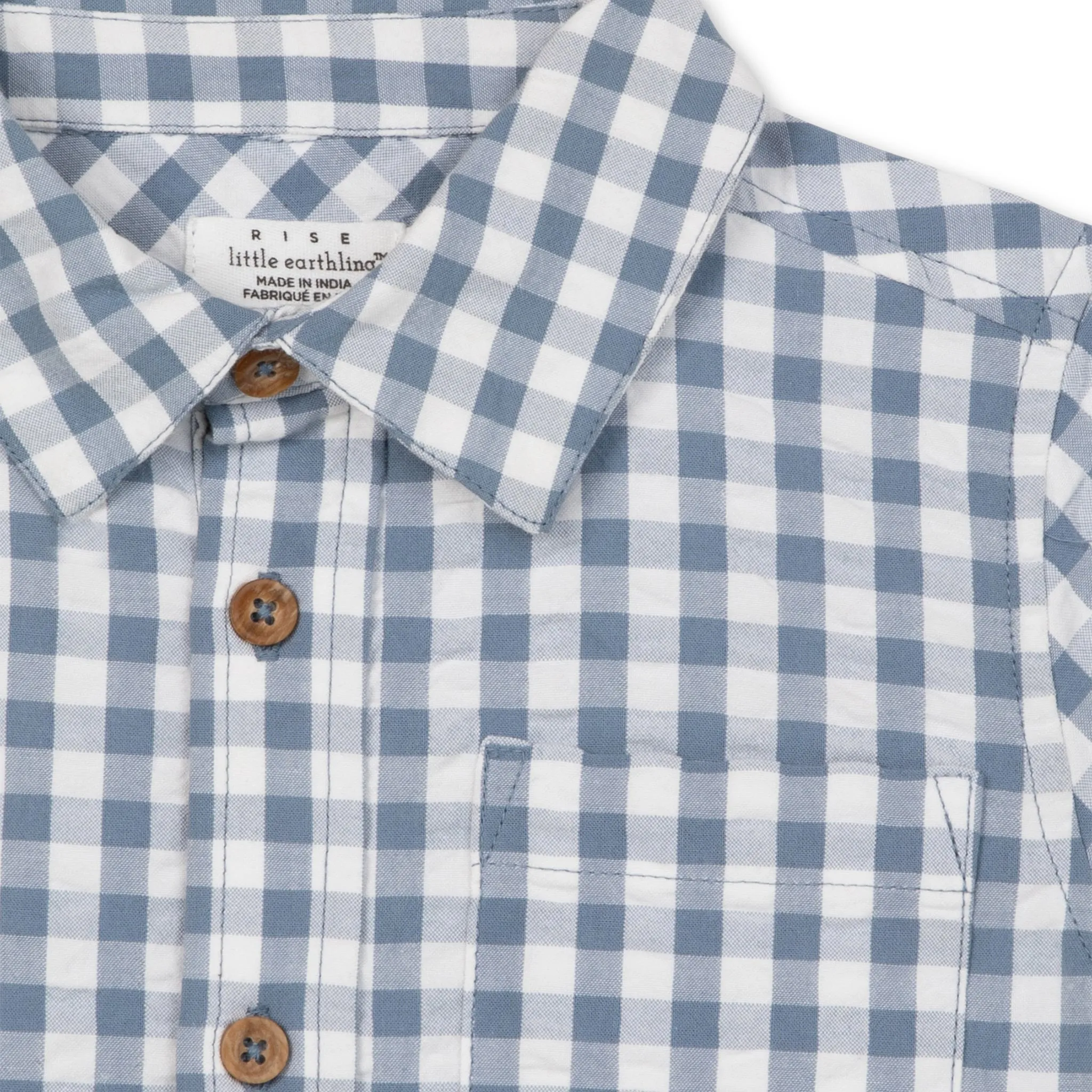 Rise Little Earthling Chemise Gingham 2-6ans