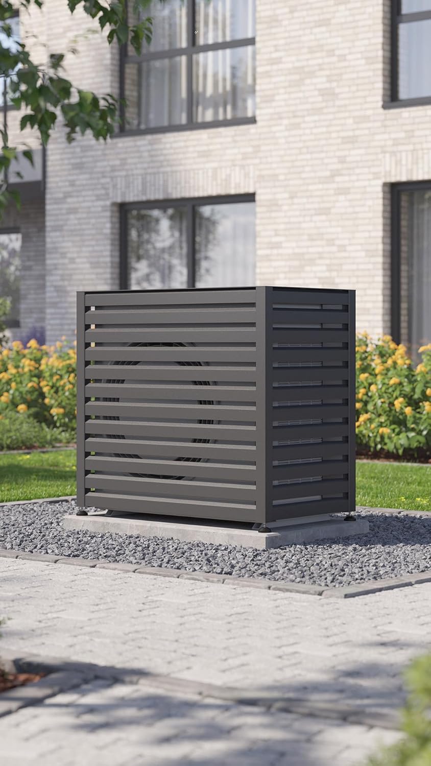 REXOenergy® Wärmepumpenverkleidung, Anthrazit - Rhombus Anthrazit (A)