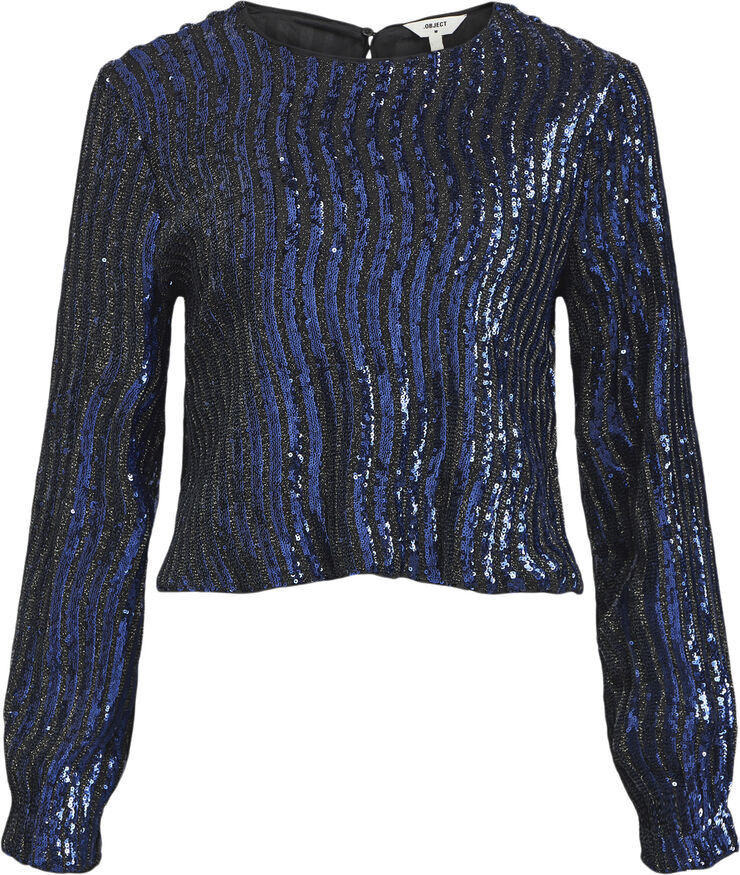 Object OBJDOTTI SANSIBA RE L/S TOP 135 Sky captain/black mesh
