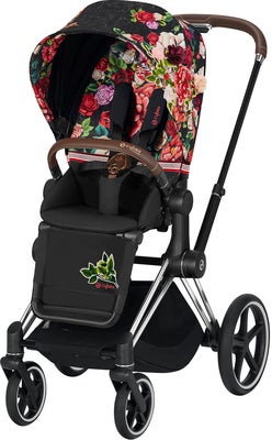Cybex Priam Sportsvogn, Chrome Brown/Spring Blossom Dark
