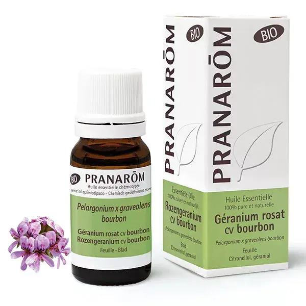 Óleo Essencial de Gerânio Rosa Orgânico Pranarom cv Bourbon 10ml