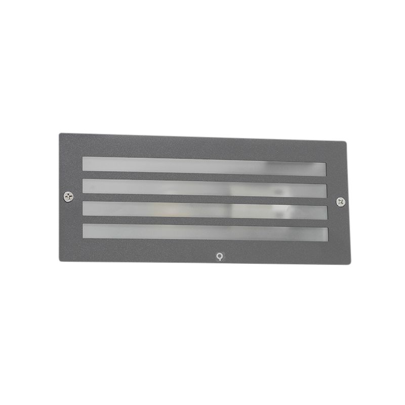 Moderne inbouwlamp donker grijs IP44 - Hurricane