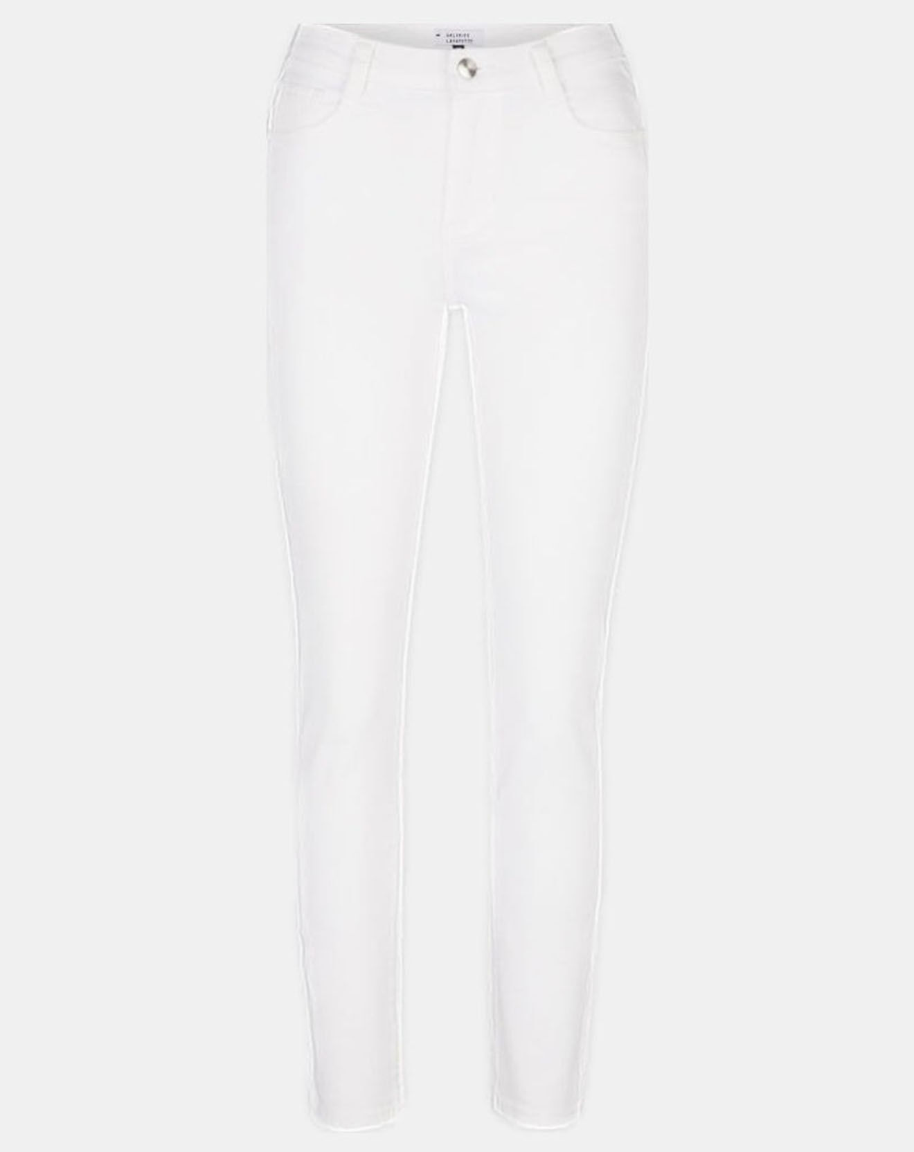 Galeries Lafayette Jean Slim en Toile de coton Mina blanc