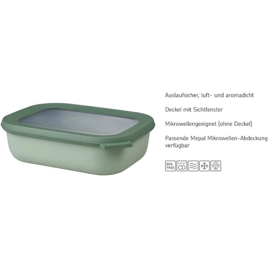Mepal Multischüssel-Set mit Mikrowellendeckel Cirqula hellblau