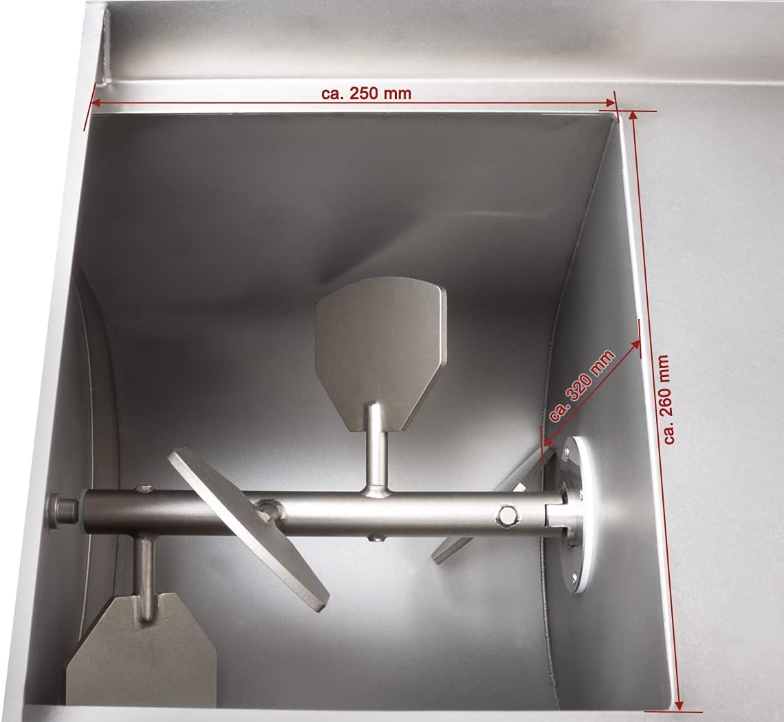 Beeketal 'Mixmaster-BP20' Marinator Vermenger elektrisch mit 20l Volumen, Deckel mit Auto-Stopp-Funktion und Sichtschlitzen, Mischrichtung rechts oder links