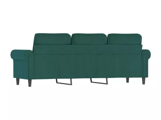 Canapé à 3 places Vert foncé 180 cm Velours