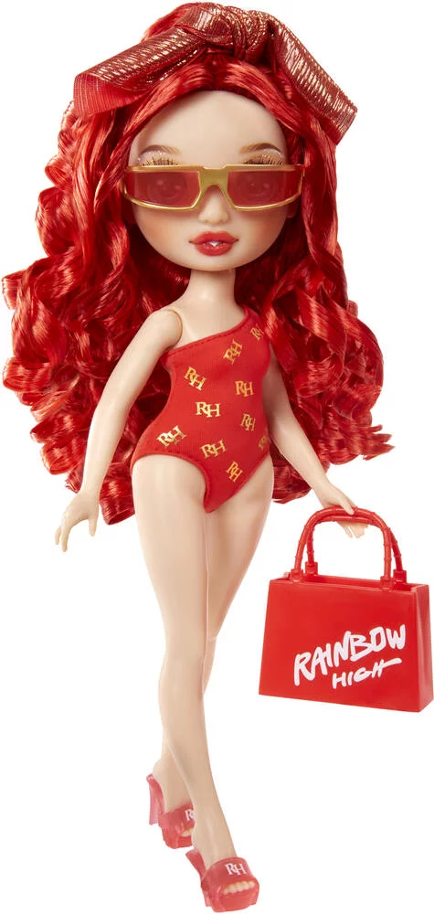RAINBOW HIGH SWIM ET STYLE POUPEE MANNEQUIN 27CM - RUBY ROUGE