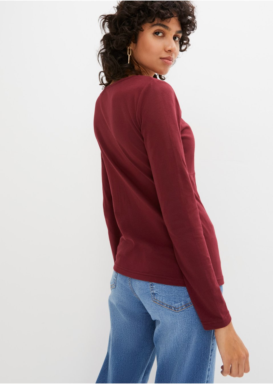 T-shirt manches longues avec détail nœud
