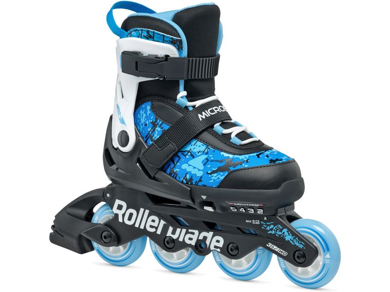ROLLERBLADE Inline-Skates Microblade SL Schwarz/Himmelblau, Verstellbare Inline-Skates für Kinder