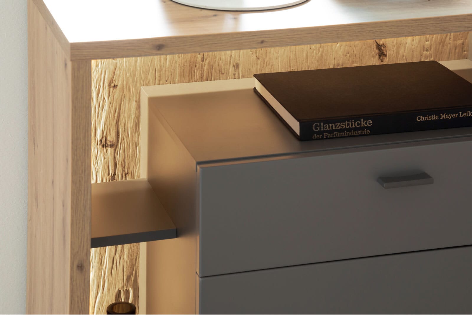 Sideboard LIZZANO 156 x 91 cm grau/ braun