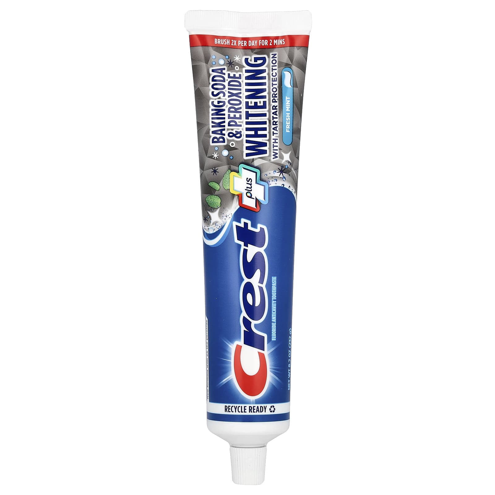 Crest, Plus, Fluoride Tandpasta, Baking Soda & Peroxide Whitening, Verse Munt, 8.2 oz (232 g)