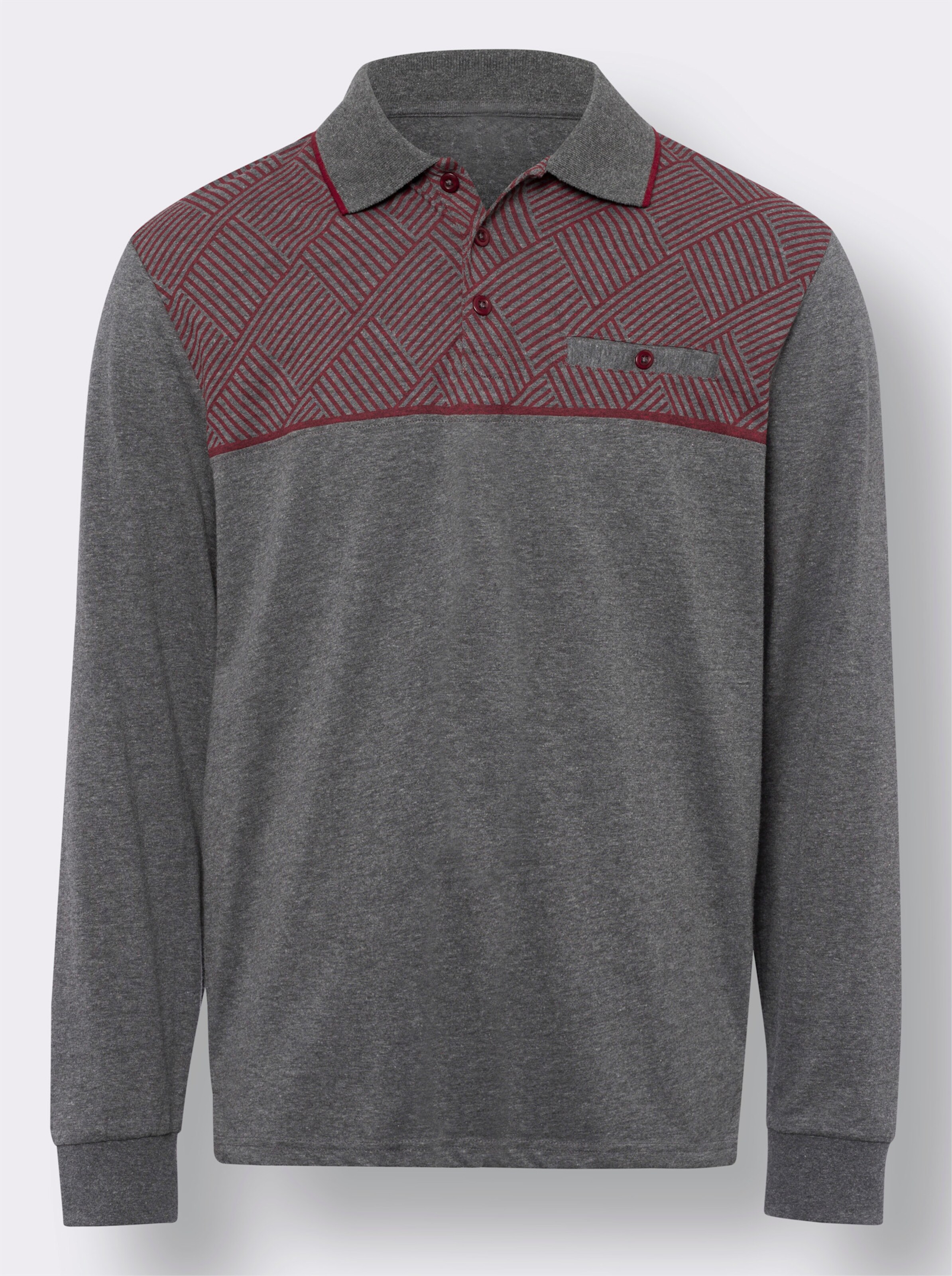 Langarm-Poloshirt