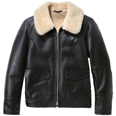 Herren-Fliegerjacke, Schwarz
