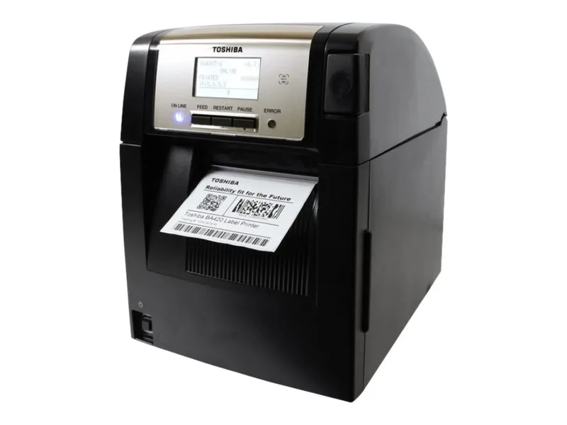 Toshiba TEC BA420T-TS12-QM-S - Etiketprinter - termisk overførsel - Rulle (11,4 cm) - 300 dpi - op til 203.2 mm/sek - USB 2.0, LAN, NFC, Bluetooth 2.1 EDR