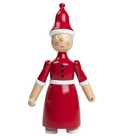 Kay Bojsen Holzfigure - Weihnachtsmann - 20 cm - Rot/Weiß