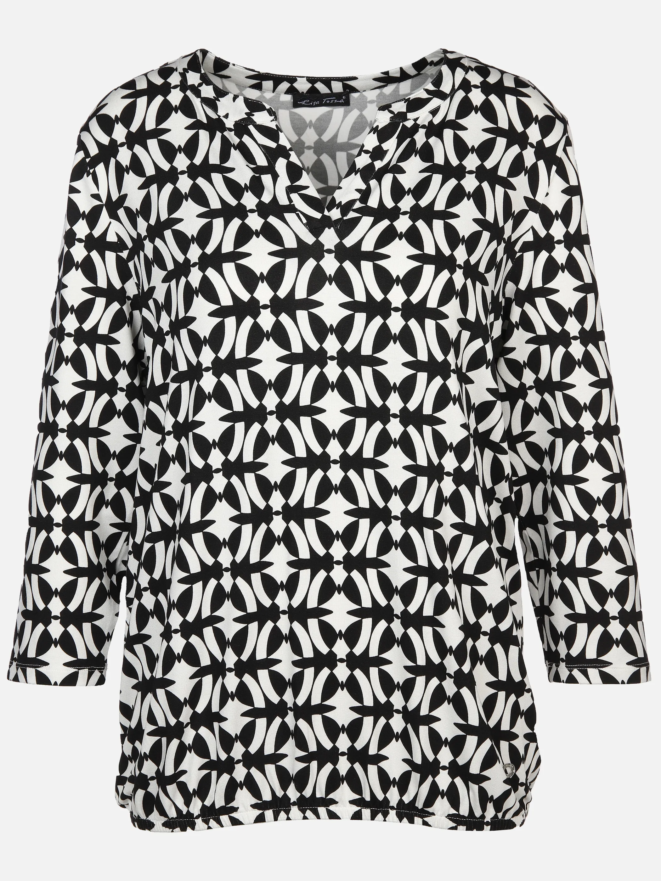 Damen Shirt mit 3/4 Arm und Minimalprint