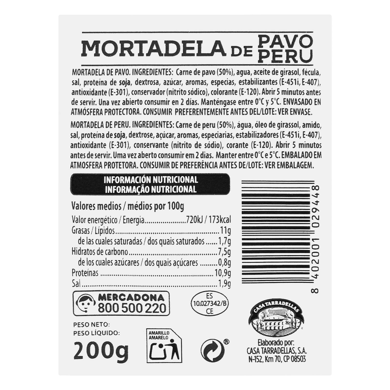 Mortadelle de dinde tranchée finement Hacendado