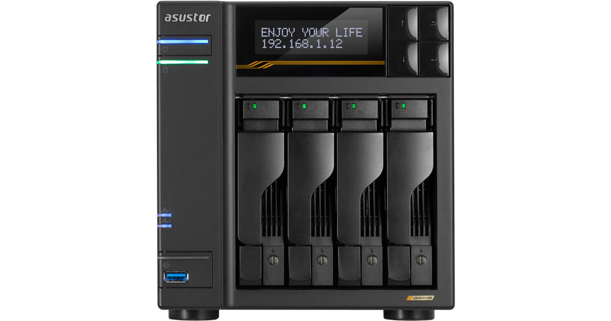 AsustorLockerstor 4 AS6804T nas  (Zwart)