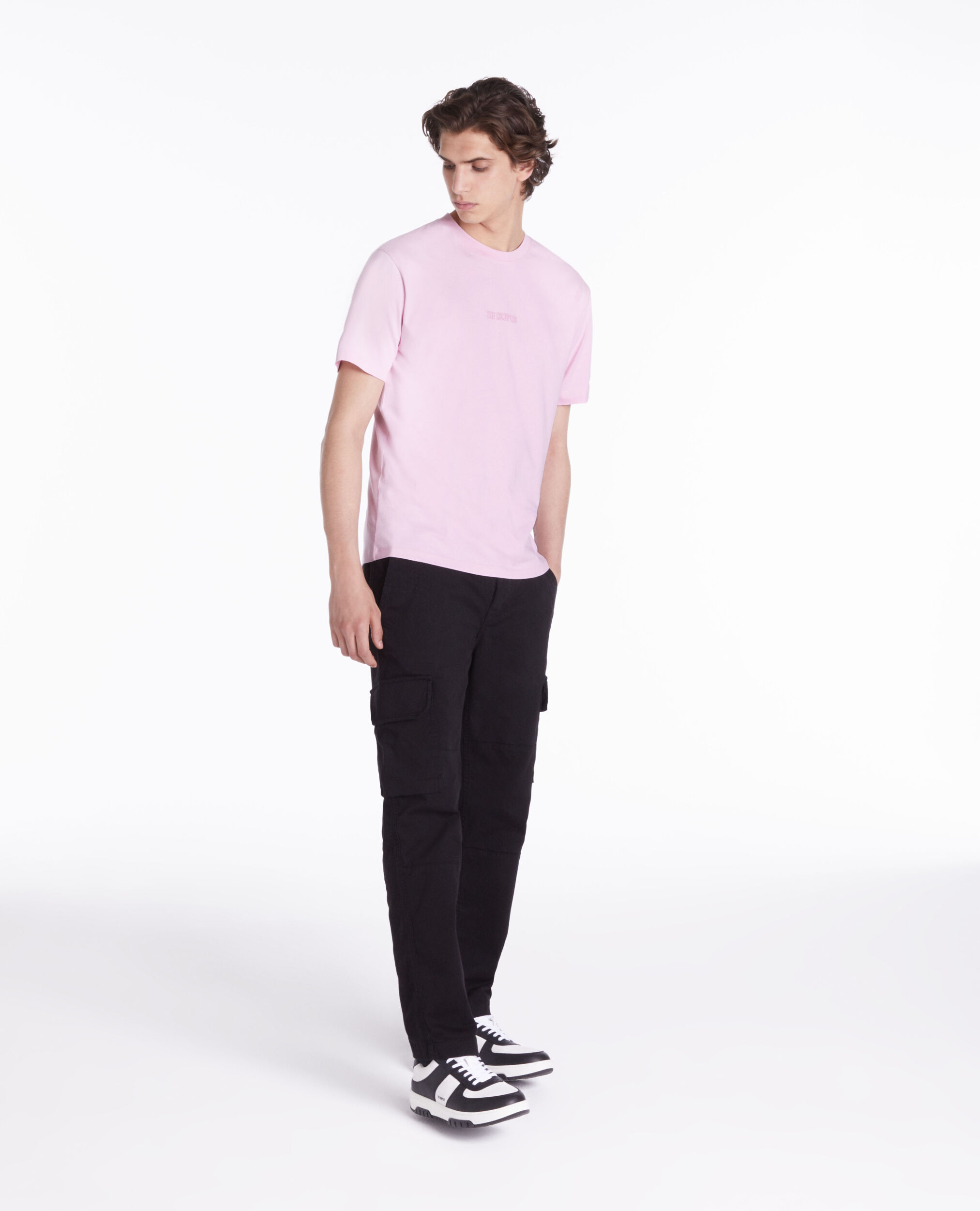 T-shirt rose avec logo