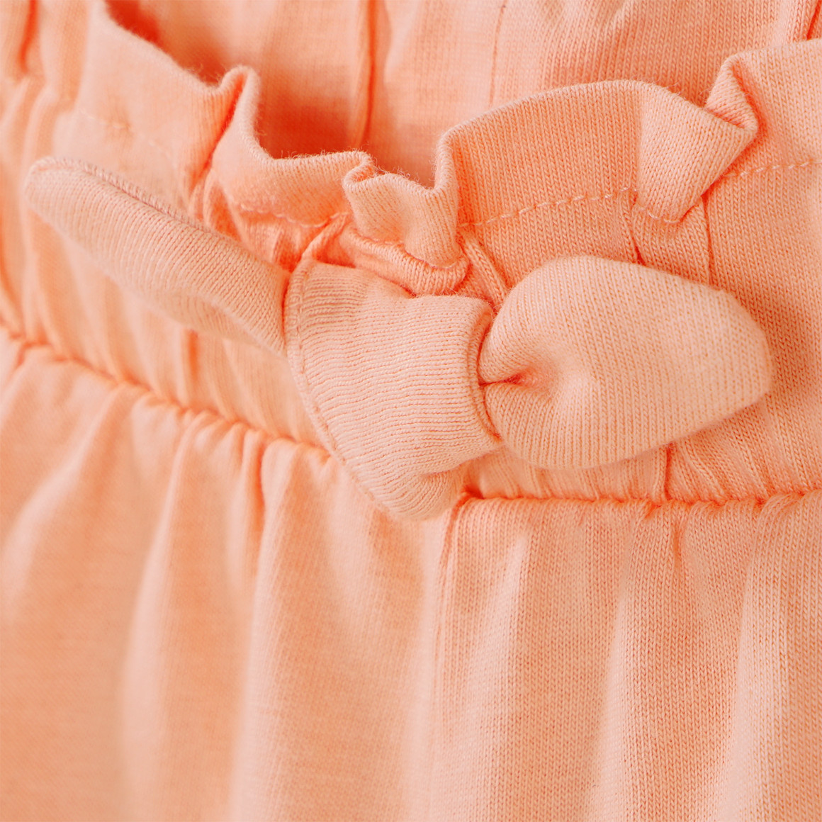 Yigga 2 Mädchen Shorts mit Zierschleife helllila / hellorange