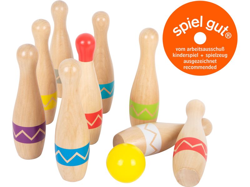 small foot Spielset Kegelspiel Active Active Bowlingspiel aus Holz für die ganze Familie