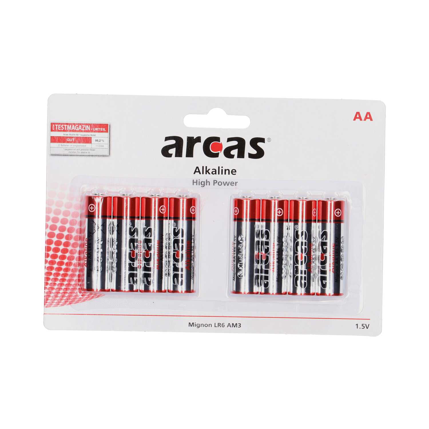 Arcas Mignon-Batterien Alkaline 1,5 V AA/R6 8er