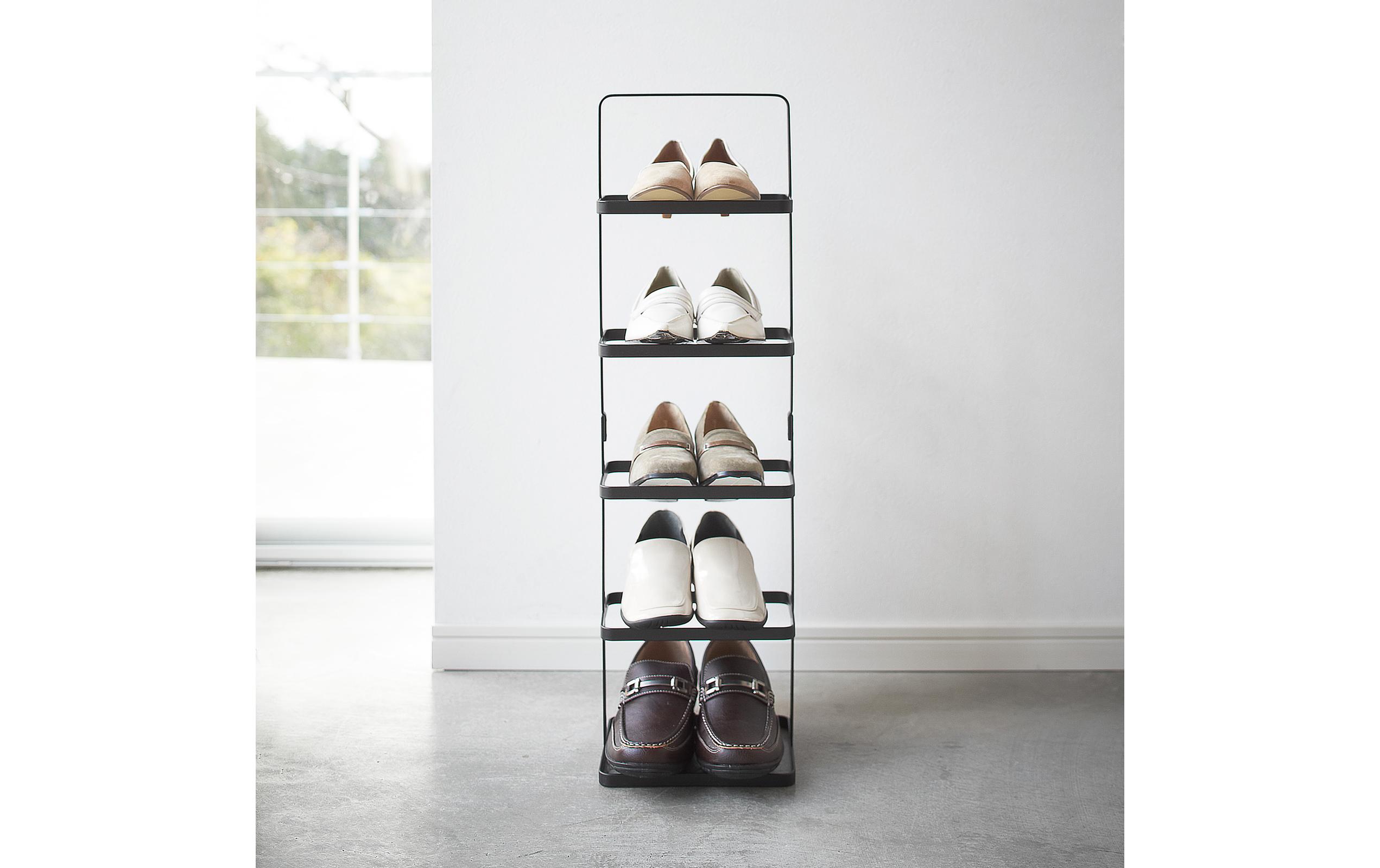 Schuhregal Tower 22 x 77.5 cm, SchwarzHohes Schuhregal