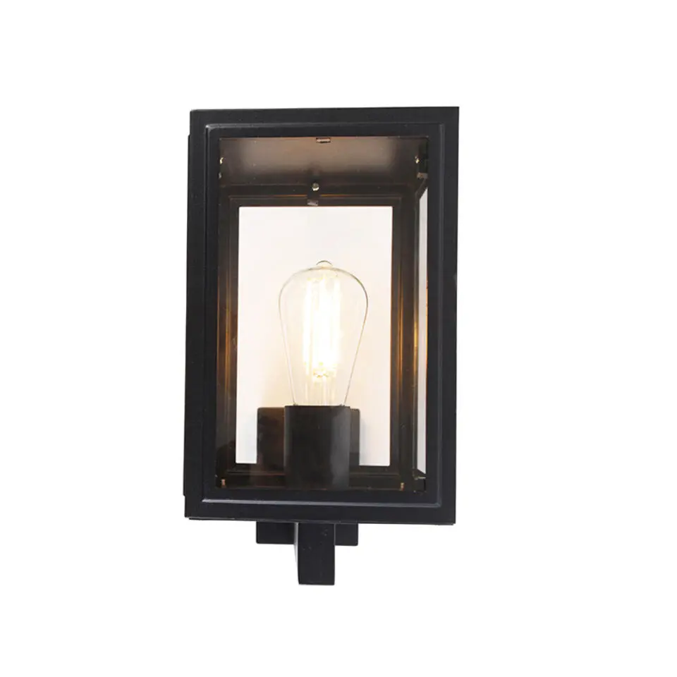 Qazqa wandlampen buiten sutton zwart e27