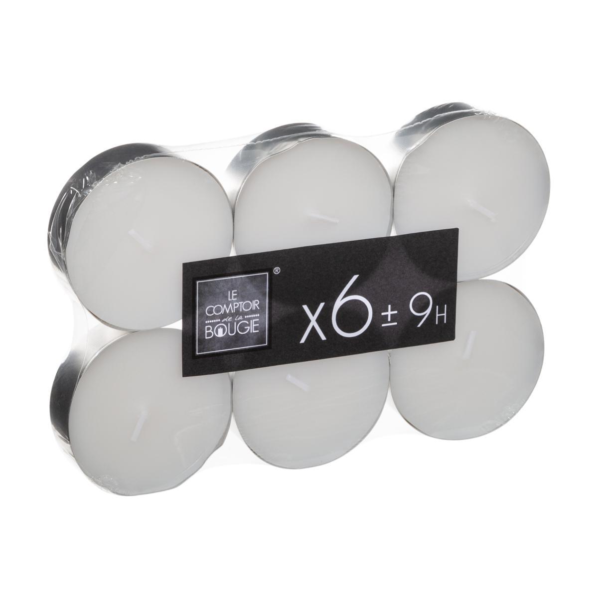 BOUGIE CHAUFFE PLAT BLANCHE X6 PIECES