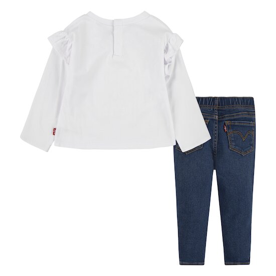 Ensemble 2 pièces t-shirt manches longues + jean   Blanc        de               Levi's Kids