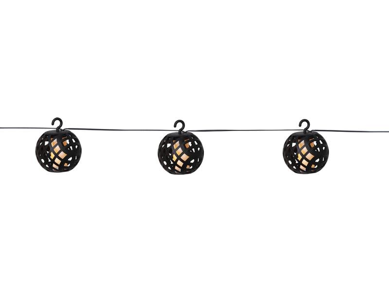 Star Trading Lichterkette Solar Flame 210 cm, Schwarz Solar Lichterkette