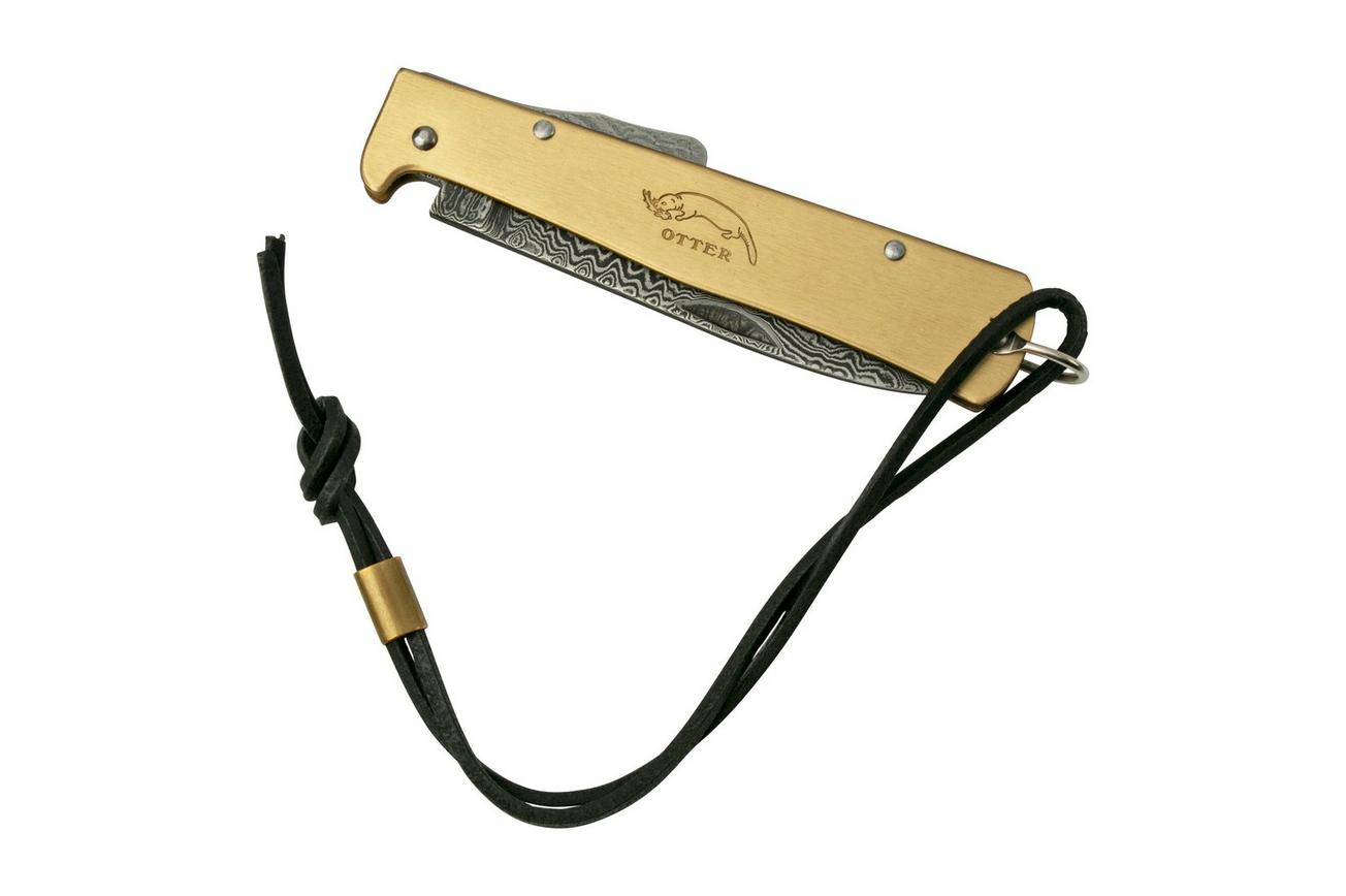Otter Mercator 10-726 RG D Large Brass Damask Leather Strap, zakmes