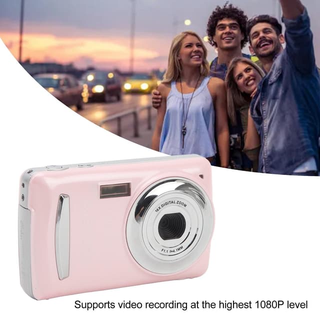 1080P, 16 MP kompakt digitalkamera med 2,4-tommer skærm