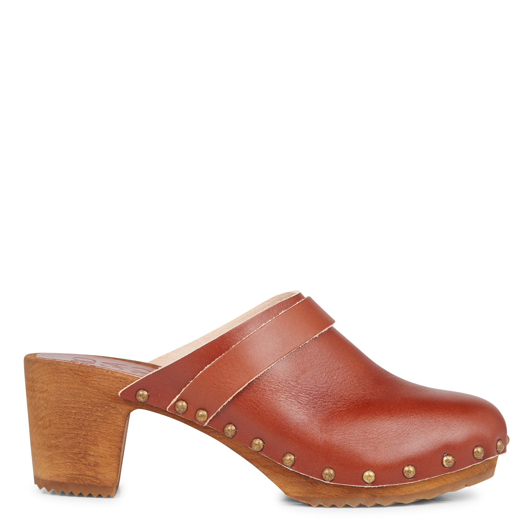 CLEMENCE - Sabots en cuir | Marron