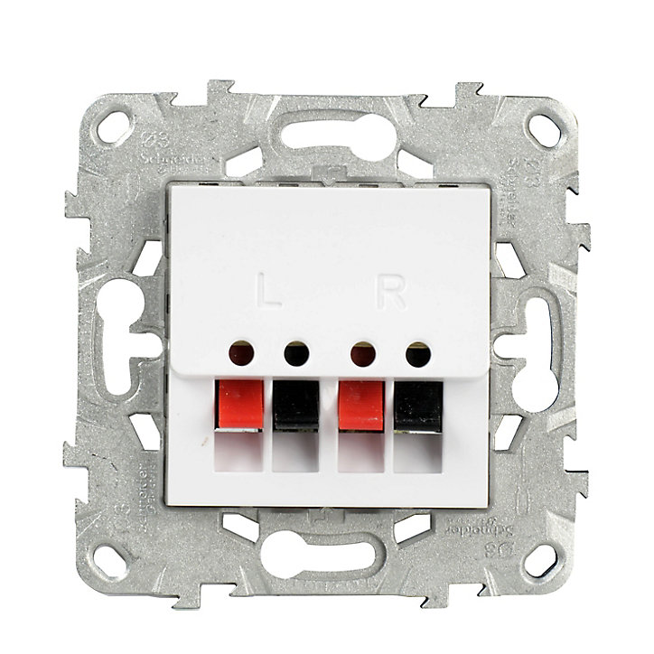 Mécanisme prise haut-parleur Schneider Electric Unica Déco blanc