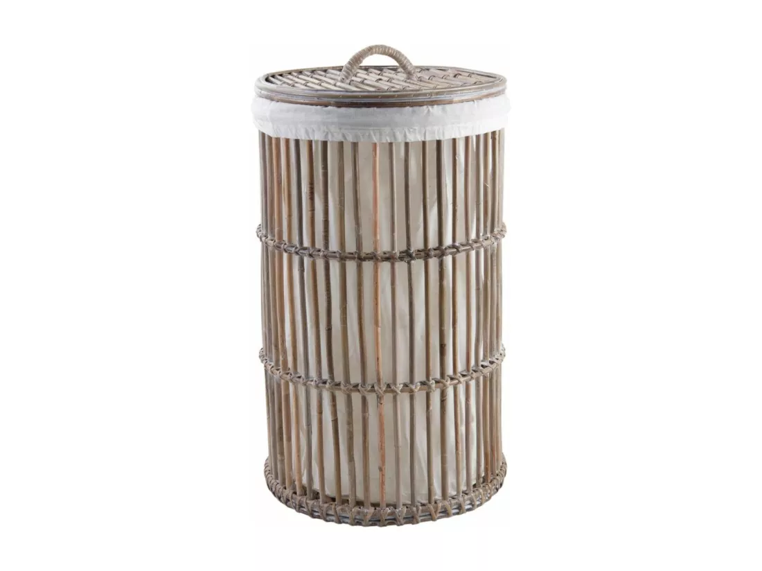 Paniers à linge en poelet gris (Lot de 3)