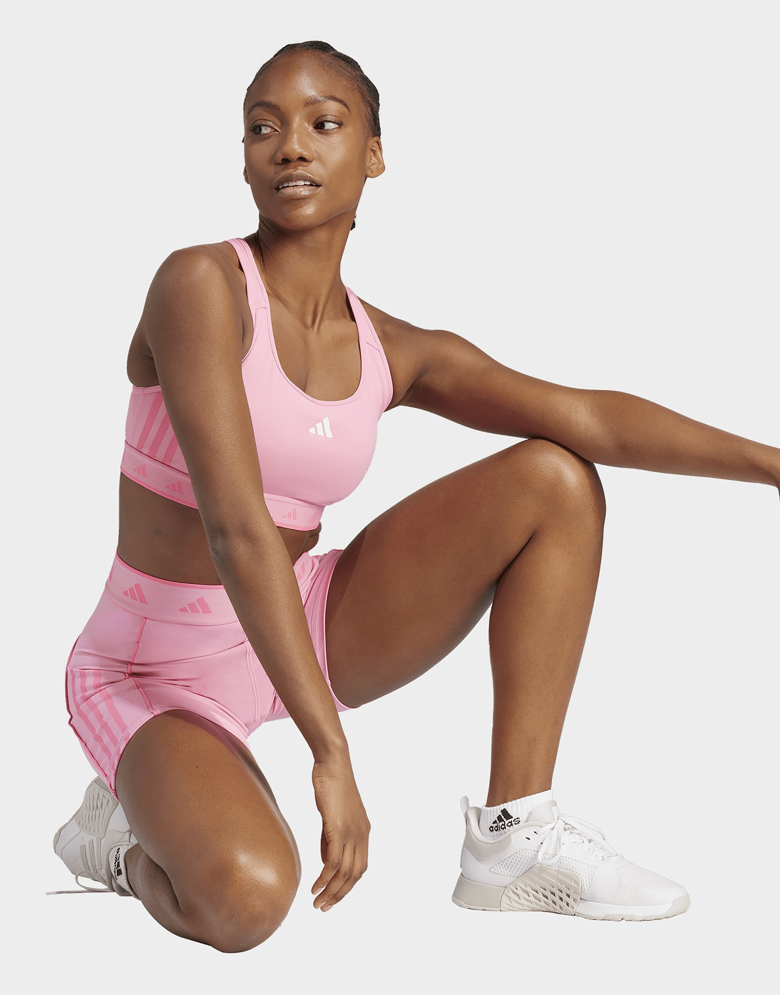 adidas Brassière de training Powerreact Hyperglam Color Pop Maintien moyen