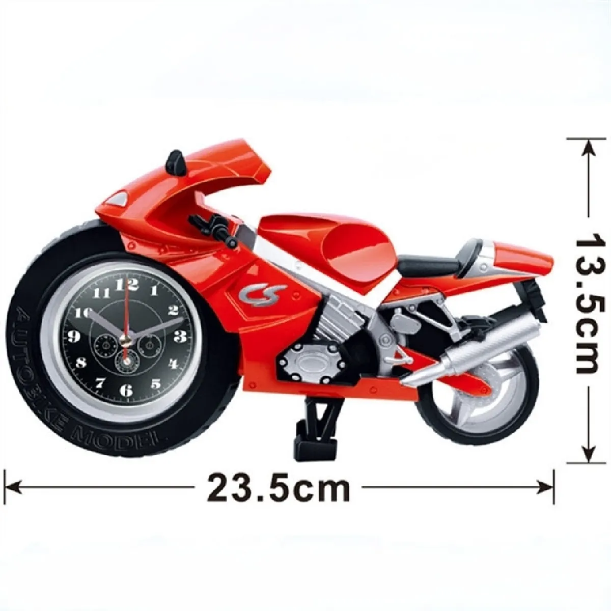 Wewoo Horloge de bureau moto rouge