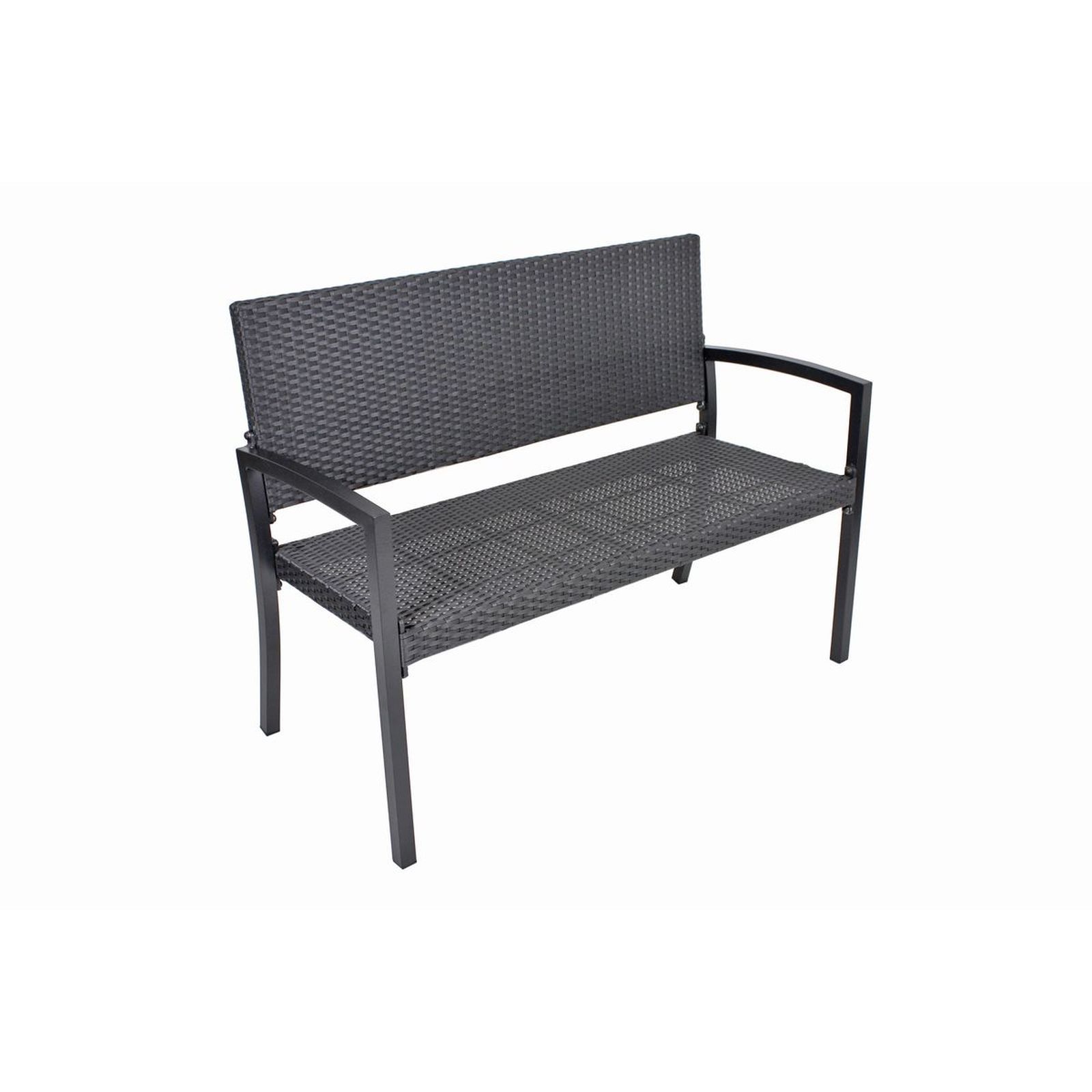 Gartenbank SANREMO - schwarz - 116 cm