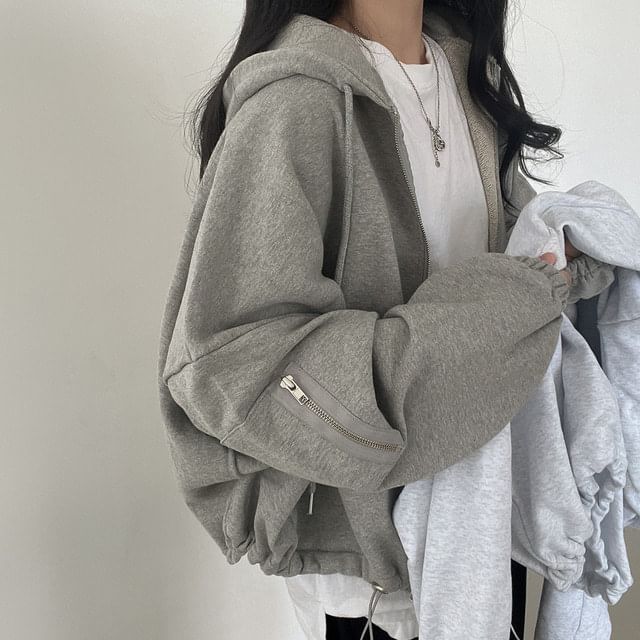 Essere - Effen hoodie met trekkoord en ritssluiting