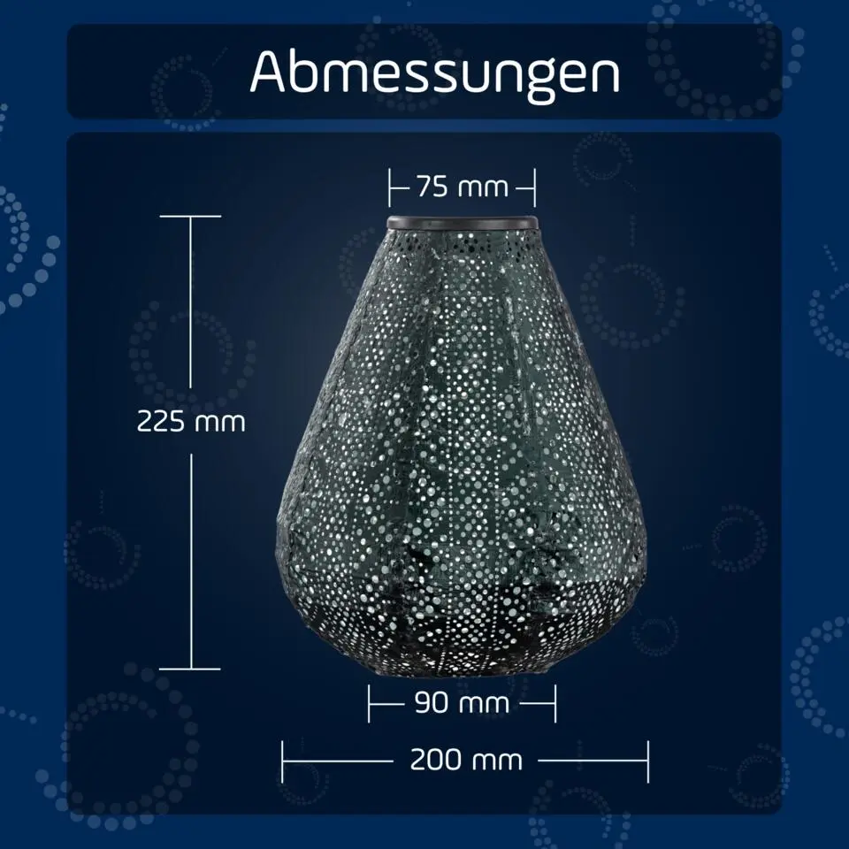LUMIZ Solar Lampion Lace Tulip - 20 cm - Groen