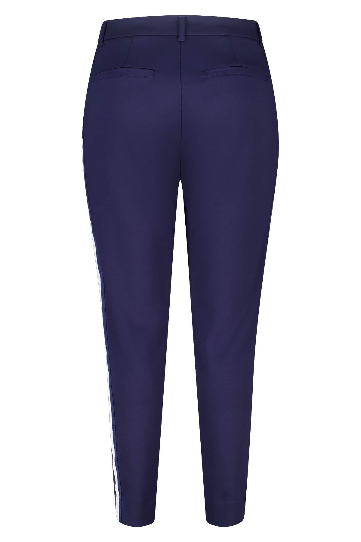 Tapered pantalon met bies aan de zijkant Navy blauw