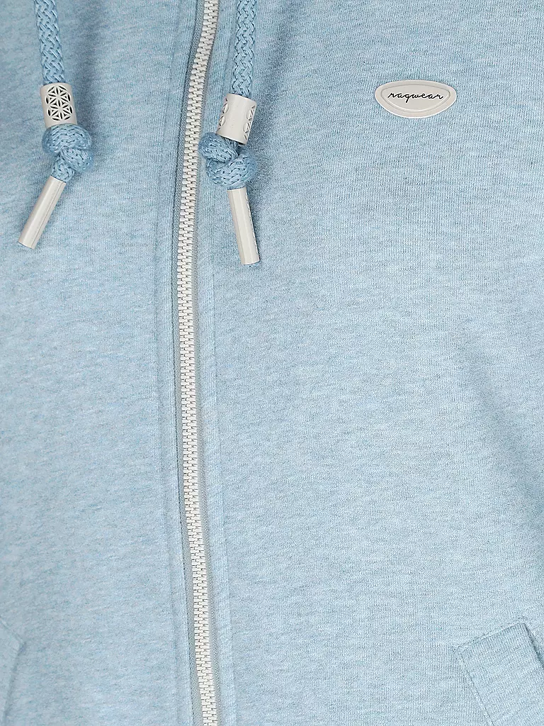 RAGWEAR Sweatjacke RYLIE hellblau