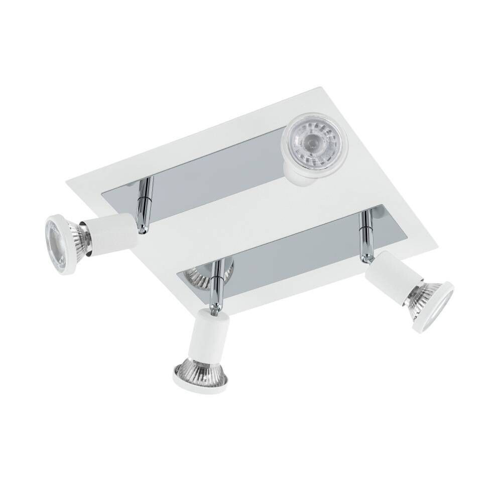 SPOTLIGHT EGLO SARRIA LED 4X5W GU10 HVIT/STÅL