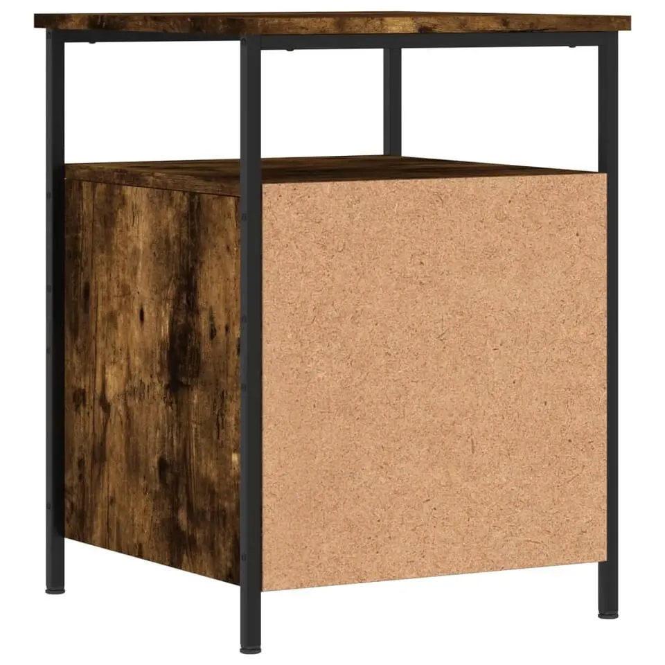 vidaXL - Nachtkastje - Bruin - Bewerkt hout - 2 stuks