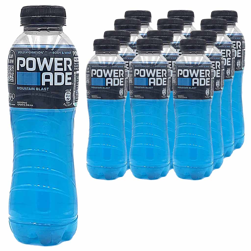12x Powerade Sports Mountain Blast á 500ml=6L MHD:31.7.25
